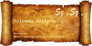 Szirmay Szilvia névjegykártya
